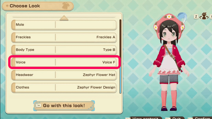 Story of Seasons Grand Bazaar - Voice Customization