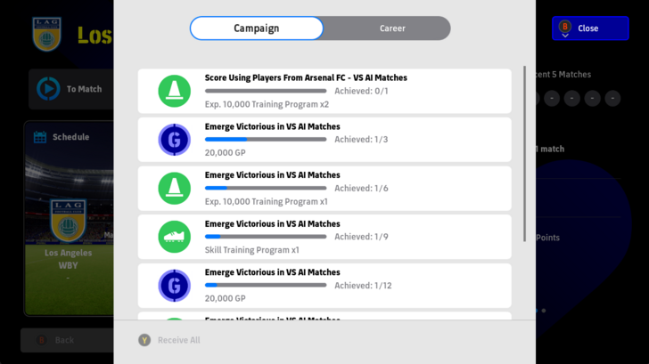 My League Objectives