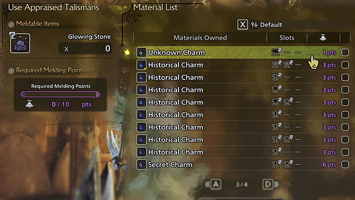 Appraised Talismans Melding