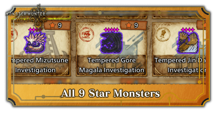 Monster Hunter Wilds - All 9 Star Quests