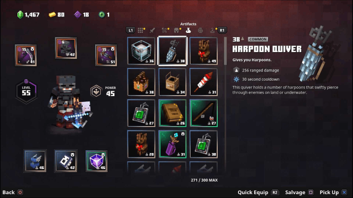 Minecraft Dungeons - Hidden Depths Harpoon Quiver