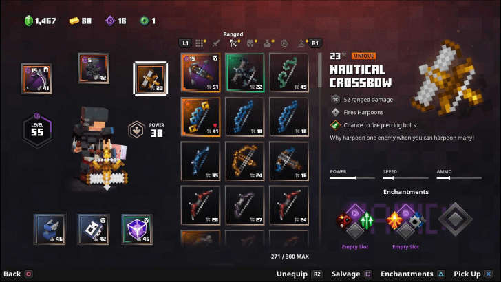 Minecraft Dungeons - Hidden Depths Nautical Crossbow