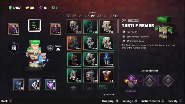 Minecraft Dungeons - Hidden Depths Turtle Armor