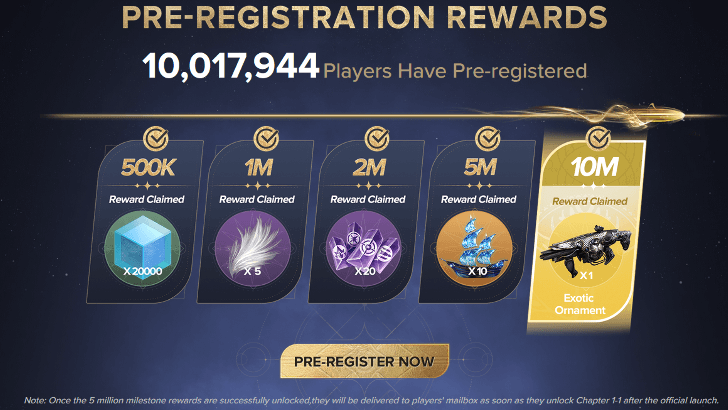 Pre-register Rewards