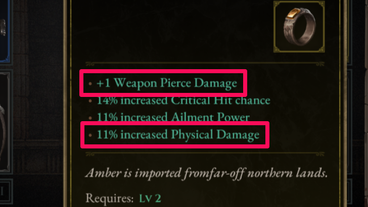 Damage Boosting Affixes on Equipment