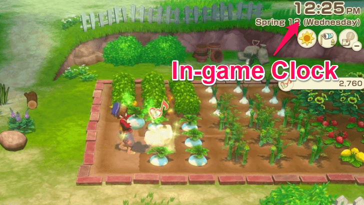 Story of Seasons Grand Bazaar - In-Game Clock
