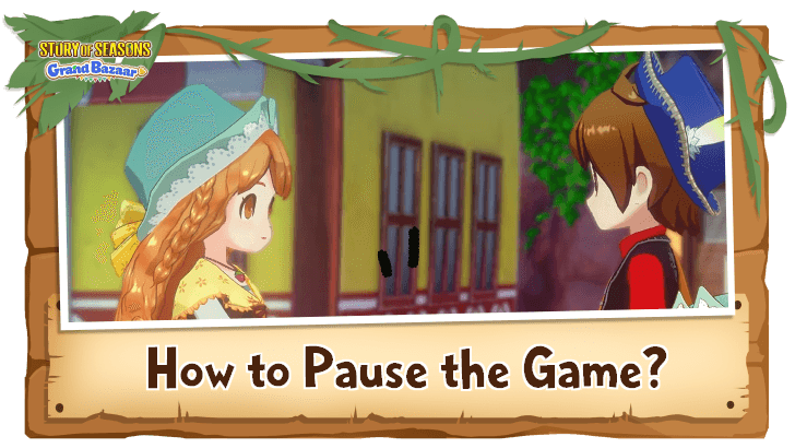 Story of Seasons Grand Bazaar - How to Pause the Game