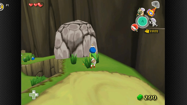 Bomb Flower next to the second boulder