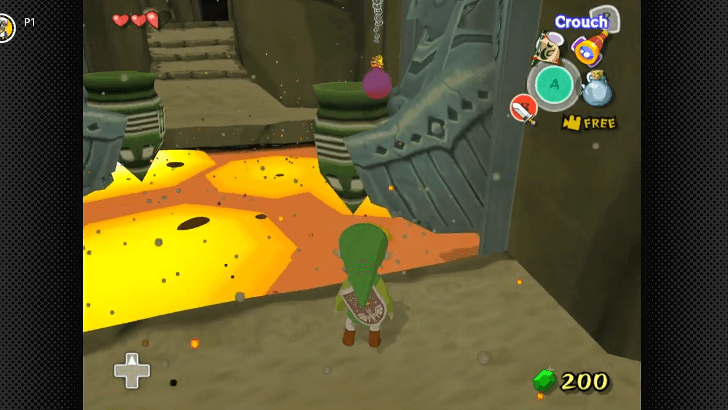 throwing a Bomb Flower at the Rito statue