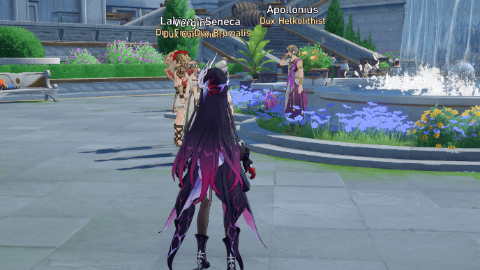 HSR Where Stone and Wind Stood Still - Approach the Crowd Near the Fountain