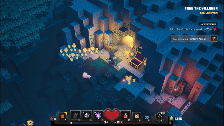 Minecraft Dungeons - Eye of Ender Creeper Woods  Enter Cave