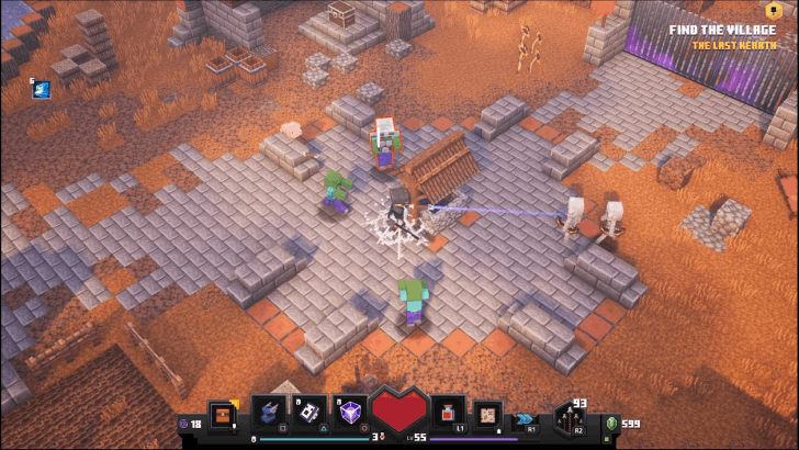 Minecraft Dungeons - Eye of Ender Pumpkin Pastures Defeat Mobs