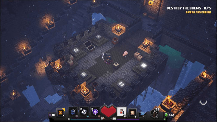 Minecraft Dungeons - Eye of Ender Soggy Swamp Go Down the Staircase