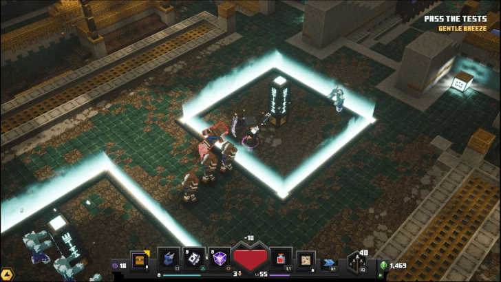 Minecraft Dungeons - Gauntlet of Gales Pass the Tests Pillars