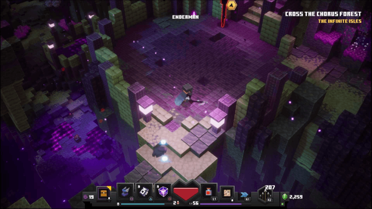 Minecraft Dungeons - End Wilds Cross the Chorus Forest