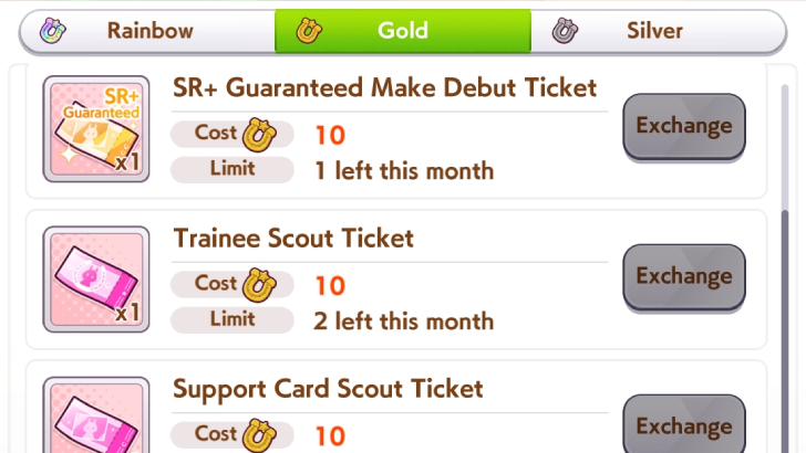 Gold Cleat Exchange in Shop