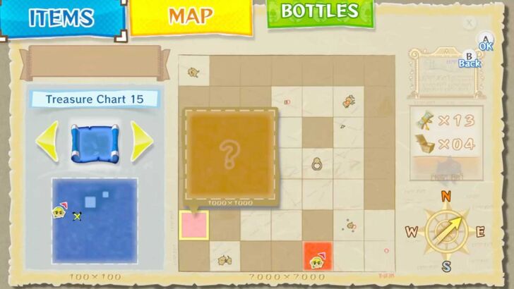 Angular Isles Treasure Chart Heart Piece map location
