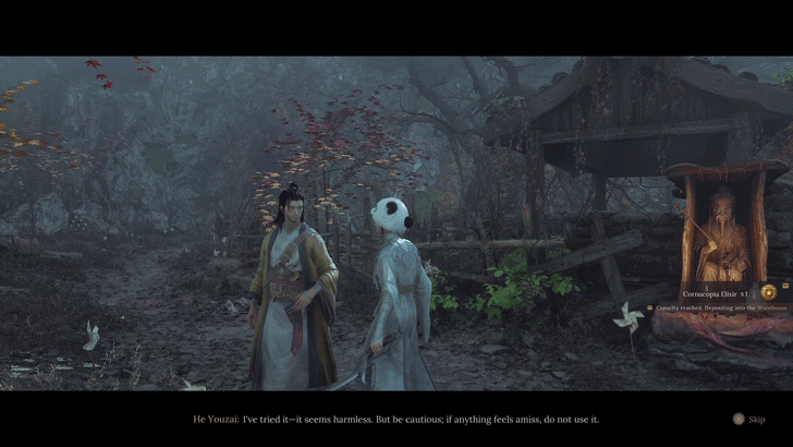 Speak with He Youzai in Bai Mansion