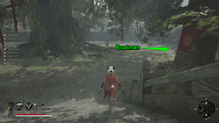 Boatman in Reverent Temple