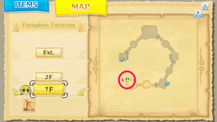 Forsaken Fortress Heart Piece map location