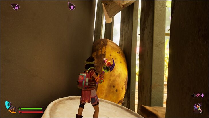 Banana on Garbage Can