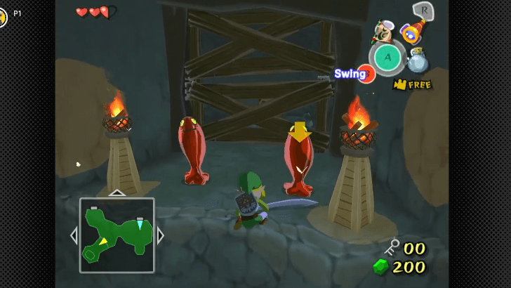 breaking the planks with the Bokoblin sword