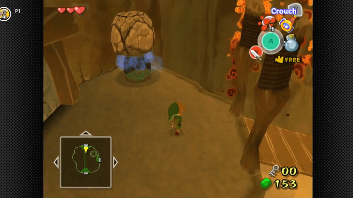 green Warp Pot plugged by a boulder