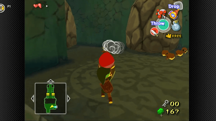 two boulders near the boss room