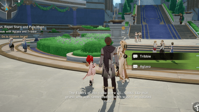 HSR - Sun, Repel Stars and Pale Moon - Speak with Aglaea and Tribbie