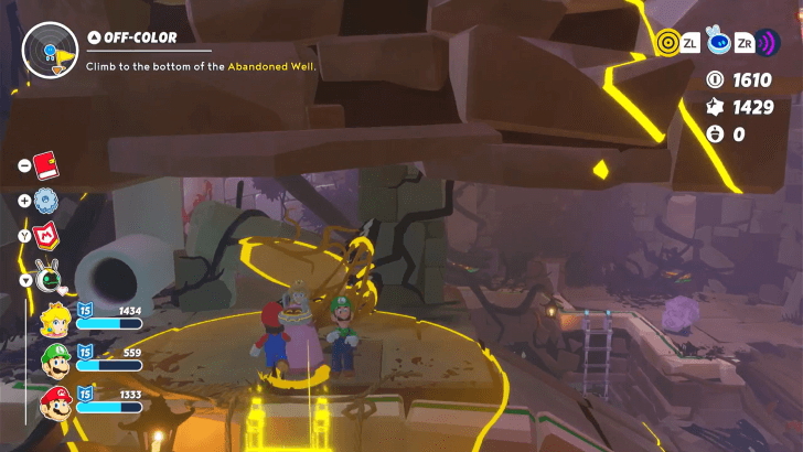 Mario Rabbids - Off Color Hidden Ladder Abandoned Well