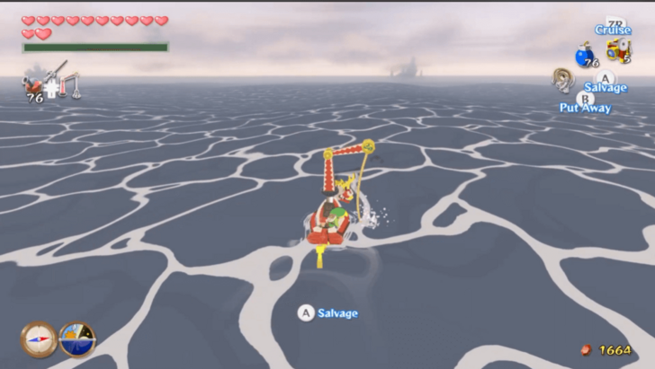 Crescent Moon Island Treasure Chart Heart Piece overworld location