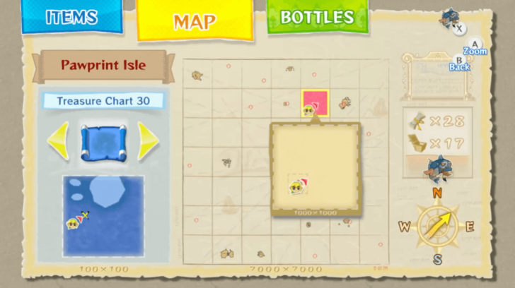 Pawprint Isle Treasure Chart Heart Piece map location