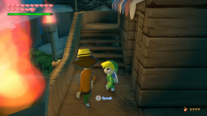 Windfall Island Kreeb Heart Piece overworld location