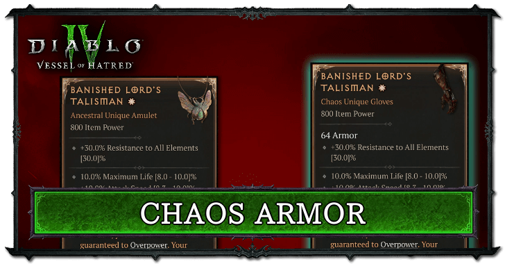 Diablo 4 List of All Chaos Armor