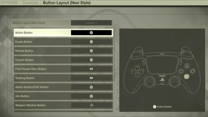 Custom Button Layout