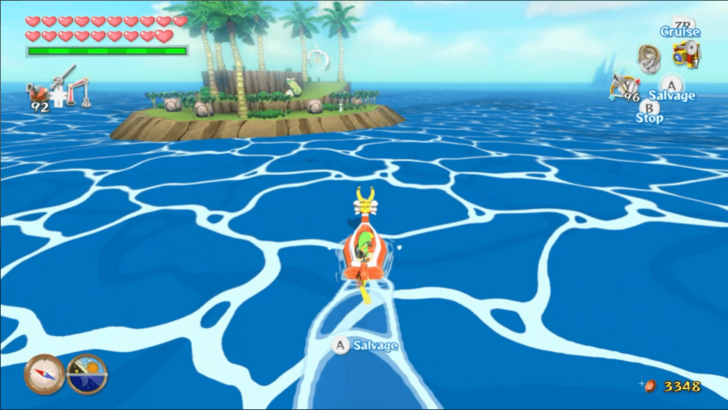 Bomb Island Treasure Chart Heart Piece overworld location