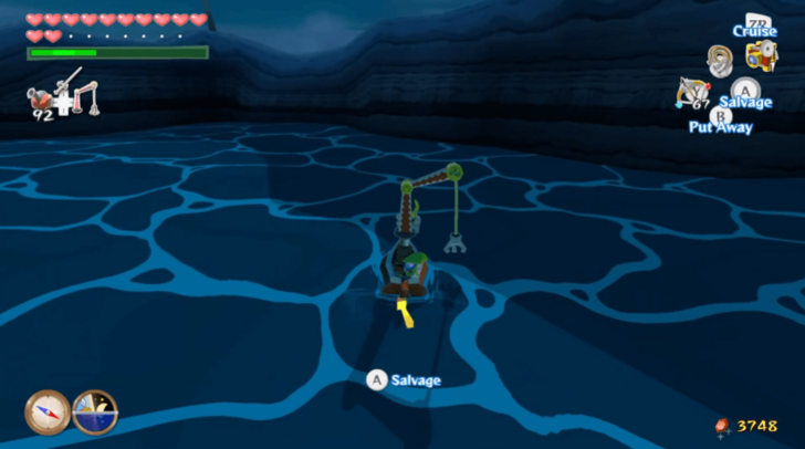 Two-Eye Reef Treasure Chart Heart Piece overworld location