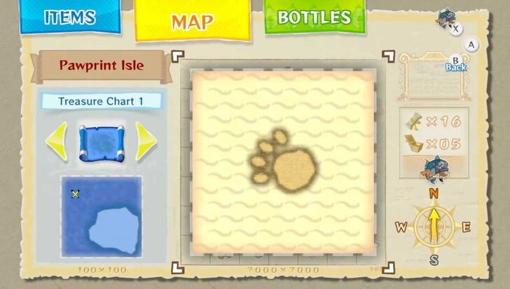 Pawprint Isle Heart Piece map location