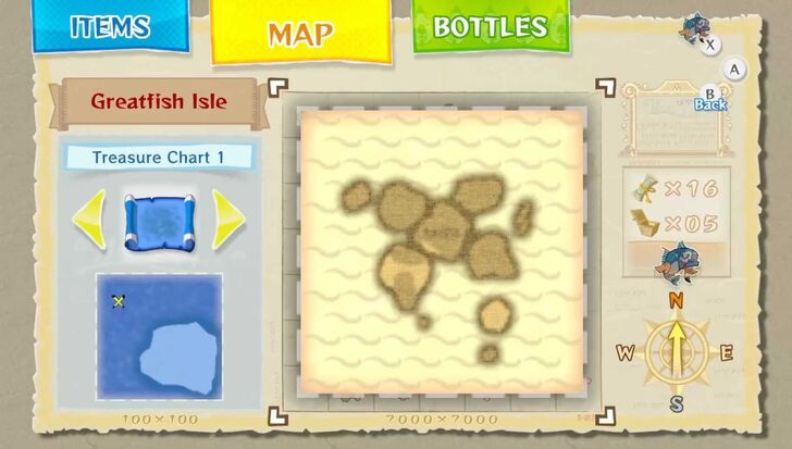 Greatfish Isle Heart Piece map location