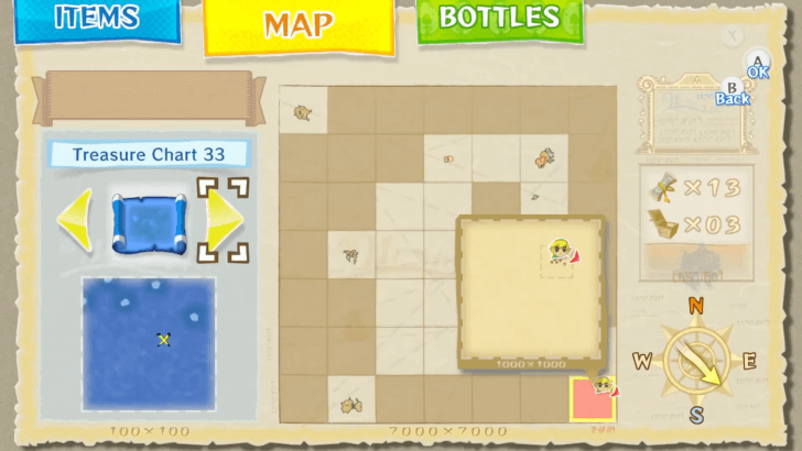 Five-Star Isles Treasure Chart Heart Piece map location