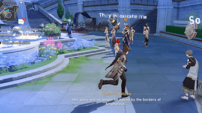 HSR - Nectar, Saturate the Hollow Treecore - Observe the Crowd by the Fountain