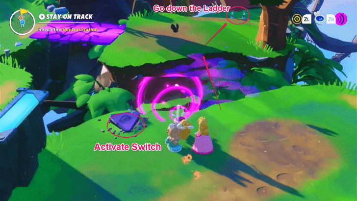 Mario Rabbids Sparks of Hope - 22 Stay on Track Activate Purple Bridge