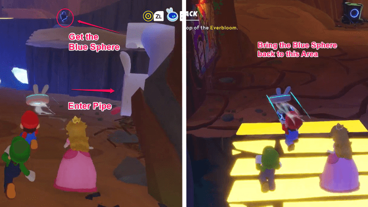 Mario Rabbids Sparks of Hope - 9 Stay on Track Blue Sphere Location