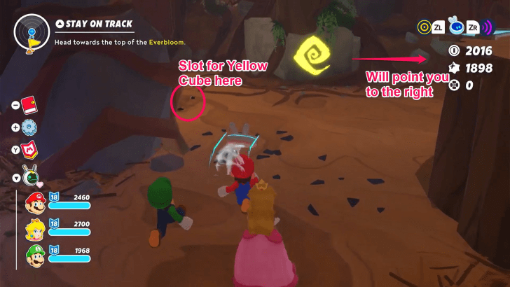 Mario Rabbids Sparks of Hope - 5 Stay on Track Scan First Yellow Symbol