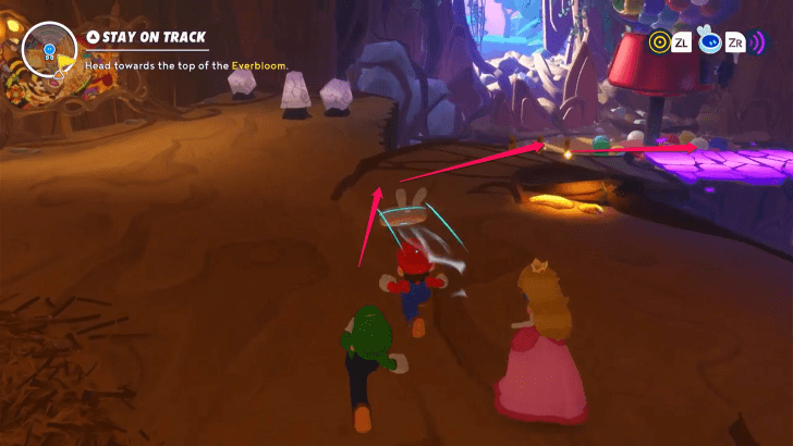 Mario Rabbids Sparks of Hope - 15 Stay on Track Purple Bridge to the Right