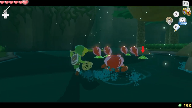 defeating the Chu Chu from the Deku Tree