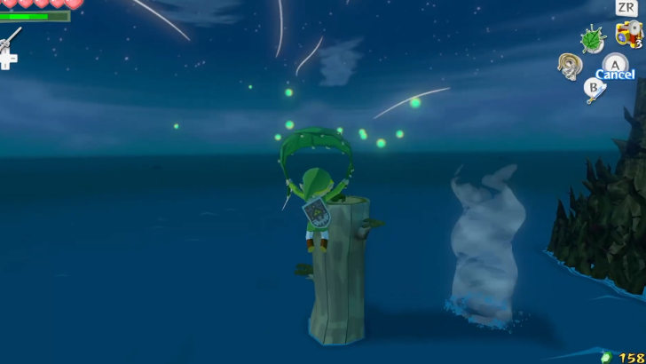 gliding towards the small island