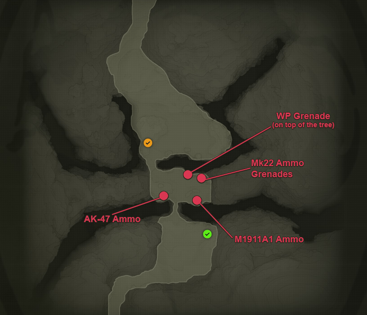 Bolshaya Past Crevice Loot Map