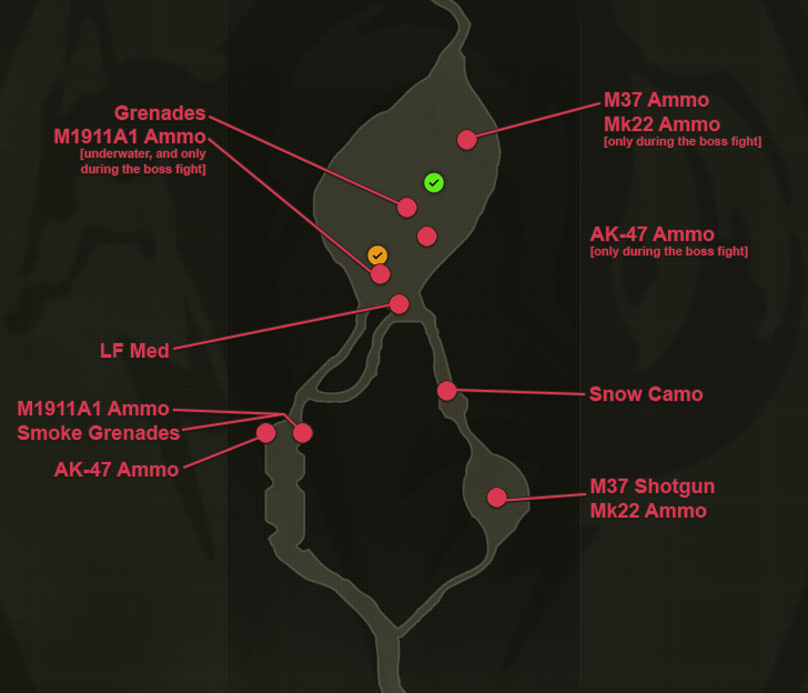Chyornaya Peschera Cave Loot Map - Operation Snake Eater