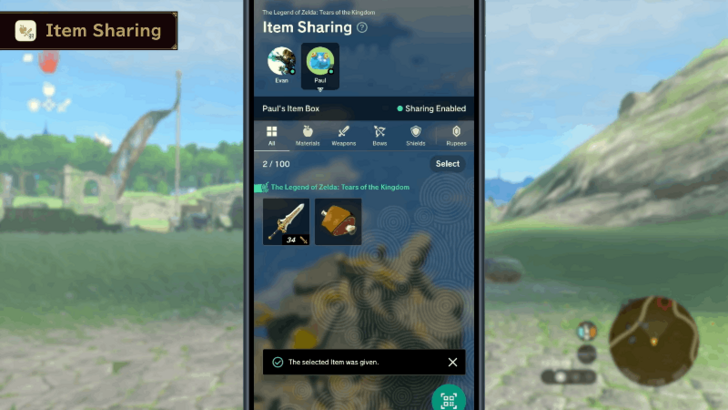 Send Items In-Game from Zelda Notes